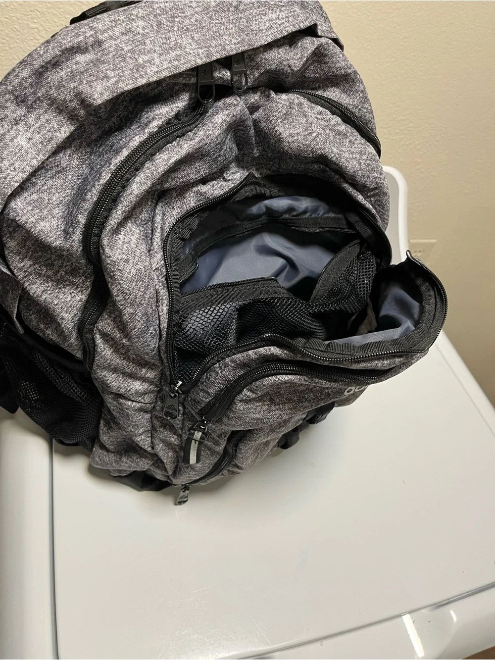adidas Heather Gray and Black Men's Backpack
